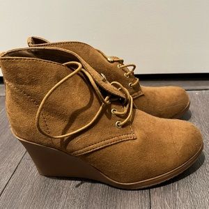 Target Heeled Wedge Booties Laceup 